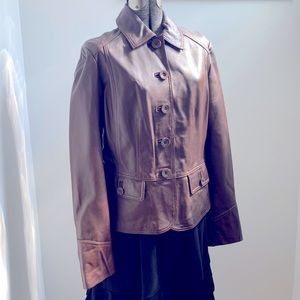 Danier Leather chocolate brown jacket